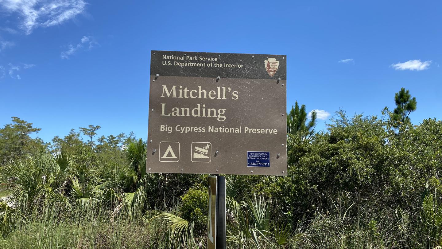 Mitchell's Landing Campground Sign 