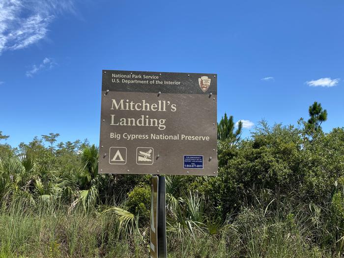 Mitchell's Landing Campground Sign Campground Sign 