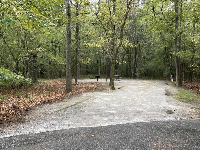 A photo of Site 005 of Loop PRAIRIE CREEK (AL) at PRAIRIE CREEK (AL) with Picnic Table, Electricity Hookup, Fire Pit, Shade, Lantern Pole, Water Hookup