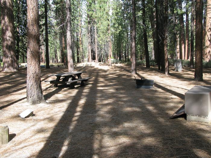Mono Creek CampgroundPicnic table, fire ring, bear bin
