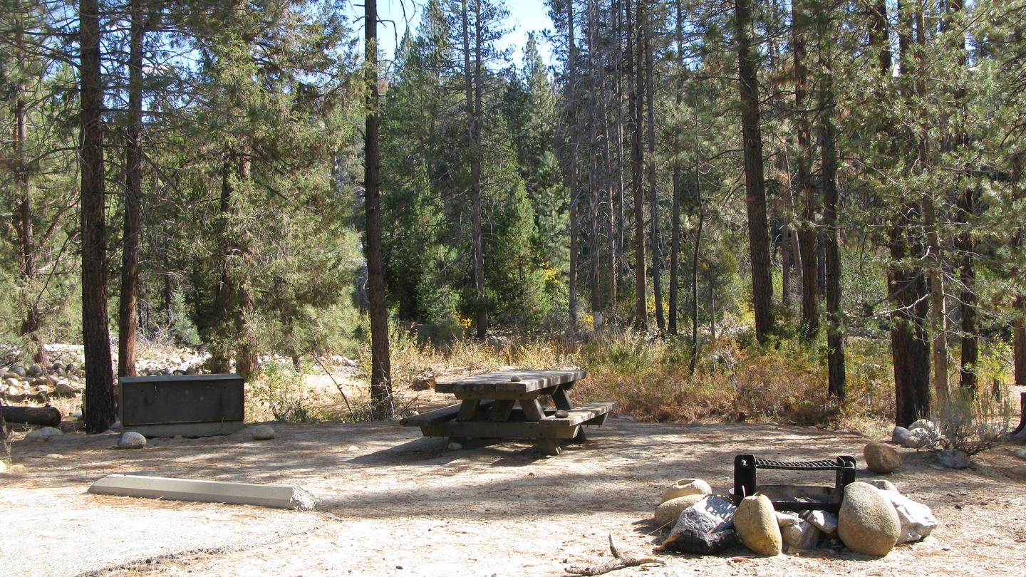 Mono Hot Springs CampgroundPicnic table, fire pit, bear bin