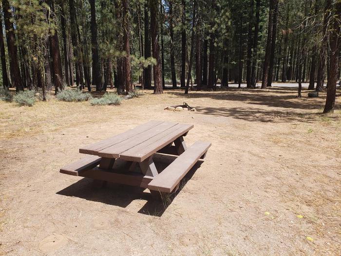 Spacious and exposed site with table and fire ring.Boulder Creek Site 54