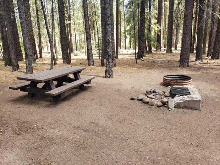 Well-shaded yet spacious site with table and fire ring.Boulder Creek Site 56