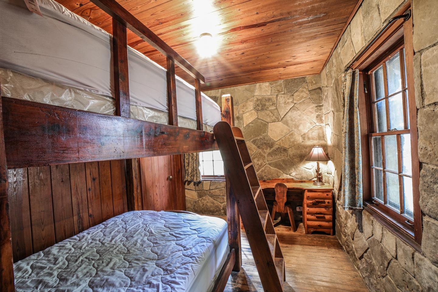 White Rock Mountain, Cabin A bedroom 1Cabin A bedroom 1 with one full sized bunkbed, new premium mattresses, electric stove when needed.