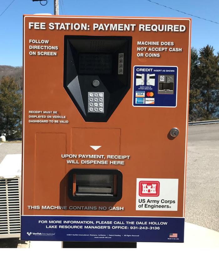 DAY USE AUTOMATED PAY STATION-PAY DAY FEE OR PURCHASE ANNUAL PASS.  CARD ONLY