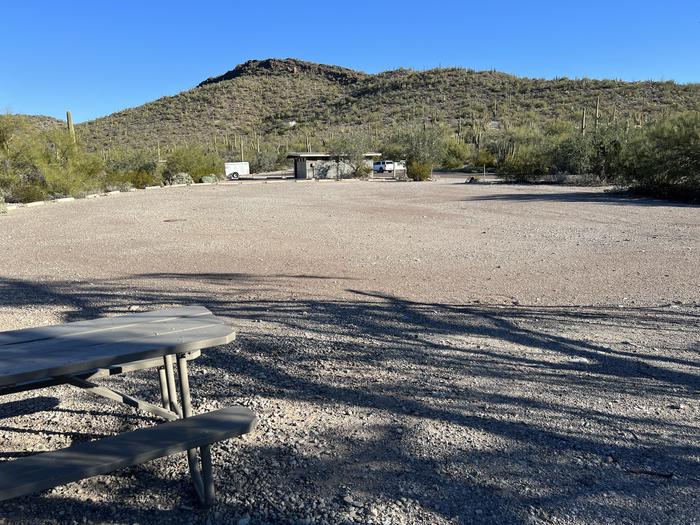 There is a large area for parking and to pitch tents with a picnic table nearby.Each site has a picnic table and grill and has plenty of space for groups.