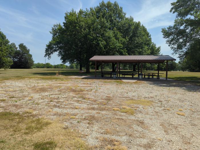 Parking lot view of Picnic Shelter B