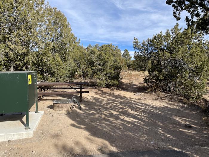 A photo of Site 15 of Loop Abert's Squirrel at JUNIPER CAMPGROUND with Picnic Table, Fire Pit, Food Storage