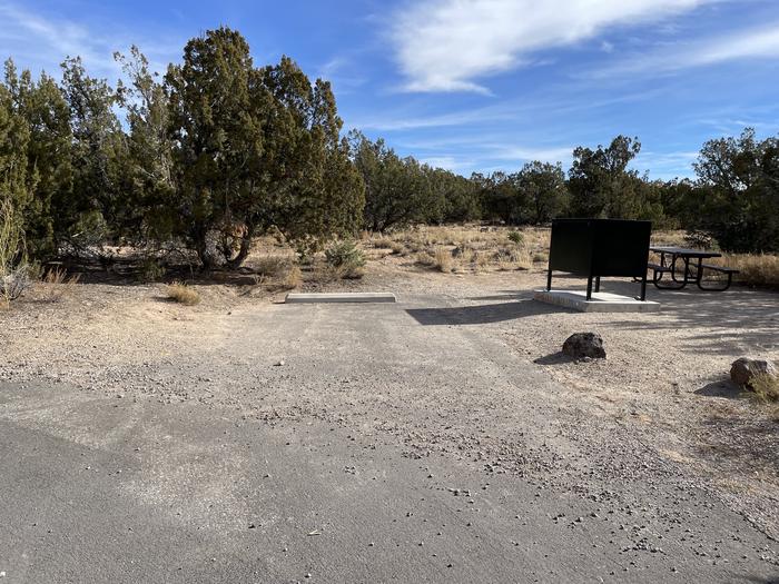 A photo of parking area at Site 14 of Loop Abert's Squirrel at JUNIPER CAMPGROUND