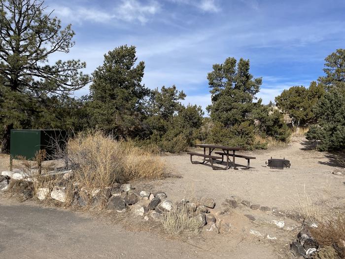 A photo of Site 9 of Loop Abert's Squirrel at JUNIPER CAMPGROUND with Picnic Table, Fire Pit, Food Storage