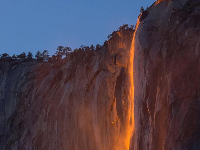 February Firefall at Horsetail Fall in Yosemite 