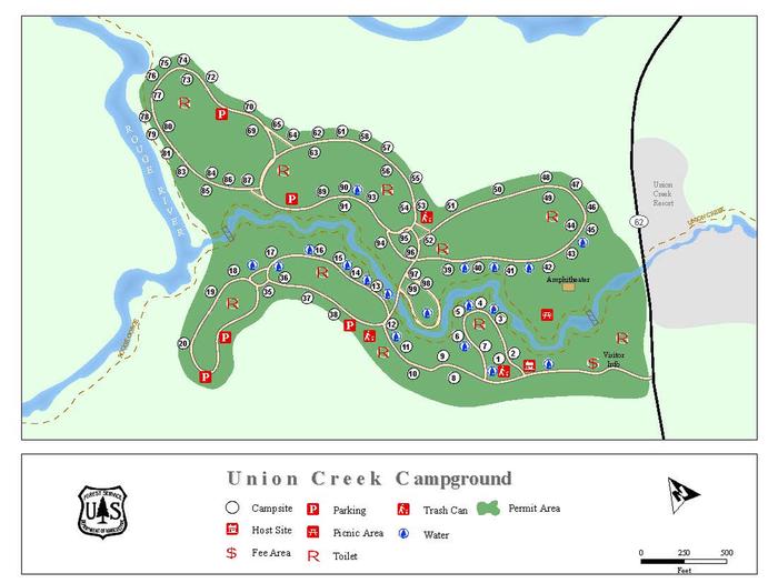 Union Creek Campground Map