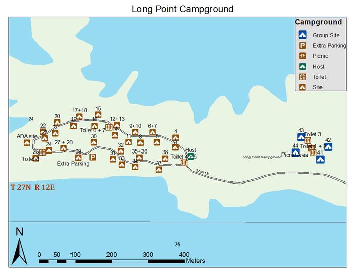Map of Long Point Campground