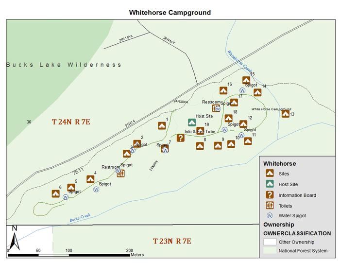 Map of Whitehorse Campground
