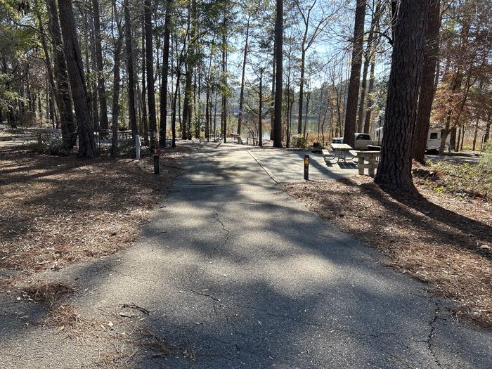 A photo of Site 15 of Loop BAYS at HARDRIDGE CREEK with Picnic Table, Electricity Hookup, Fire Pit, Shade, Lantern Pole, Water Hookup