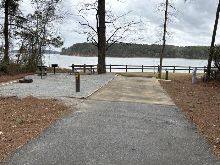 A photo of Site 32 of Loop HPAS at HARDRIDGE CREEK with Picnic Table, Electricity Hookup, Fire Pit, Waterfront, Lantern Pole, Water Hookup