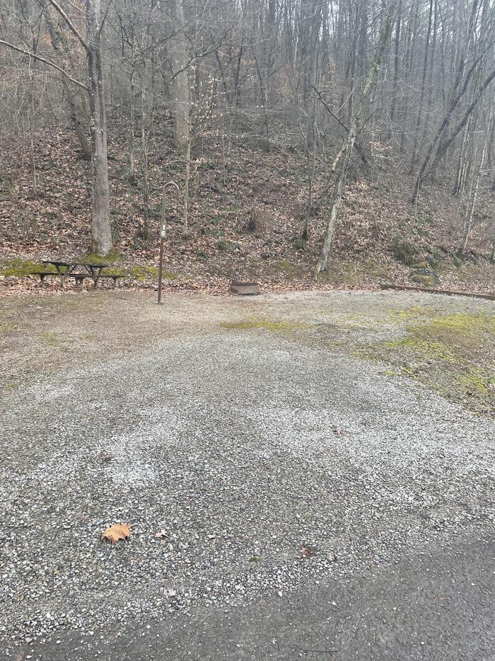 A photo of Site 016 of Loop  at Riffle Run Campground with Picnic Table, Fire Pit, Full Hookup, Lantern Pole