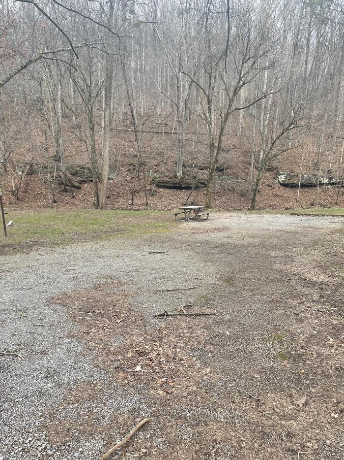 A photo of Site 052 of Loop  at Riffle Run Campground with Picnic Table, Fire Pit, Full Hookup, Lantern Pole