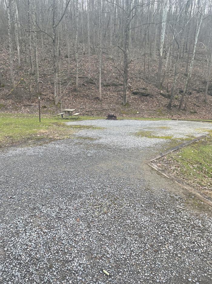 A photo of Site 003 of Loop  at Riffle Run Campground with Picnic Table, Fire Pit, Full Hookup, Lantern Pole