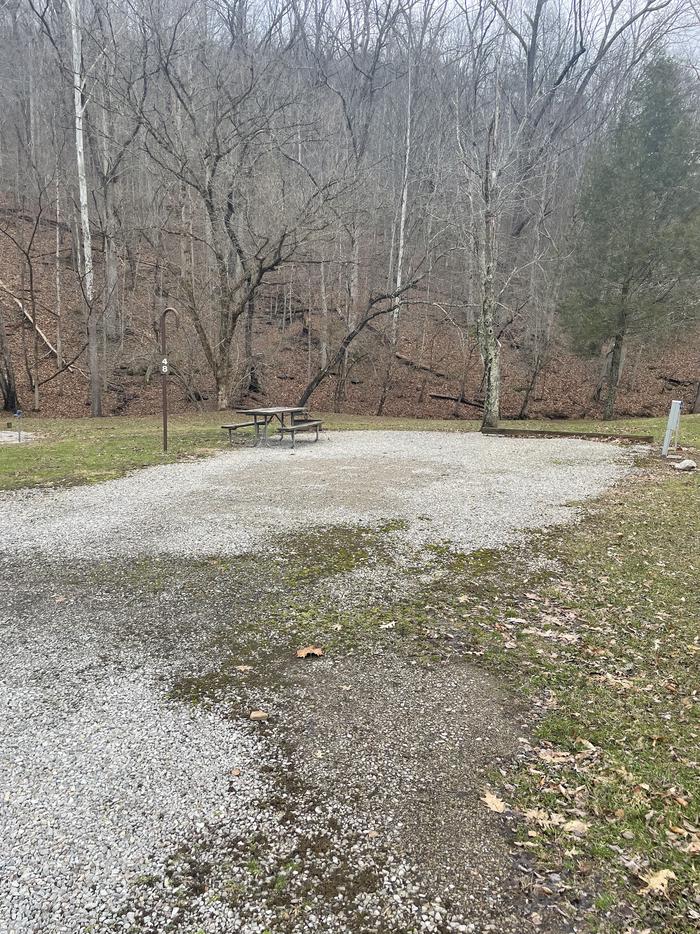 A photo of Site 048 of Loop  at Riffle Run Campground with Picnic Table, Fire Pit, Full Hookup, Lantern Pole