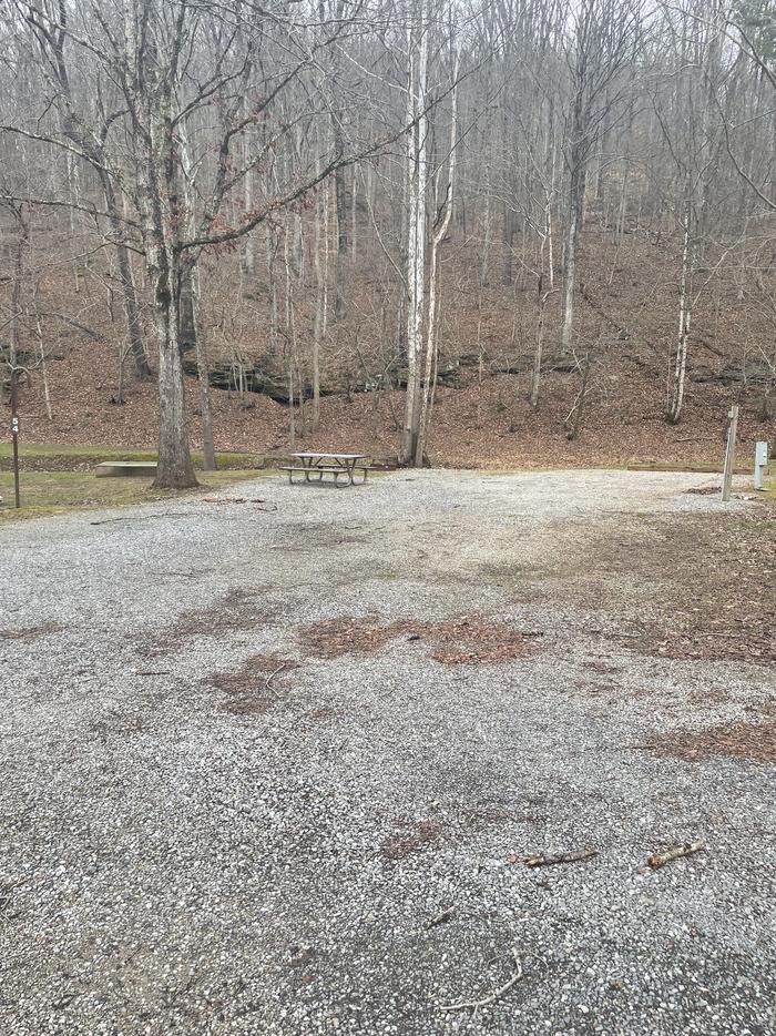 A photo of Site 054 of Loop  at Riffle Run Campground with Picnic Table, Fire Pit, Full Hookup, Lantern Pole