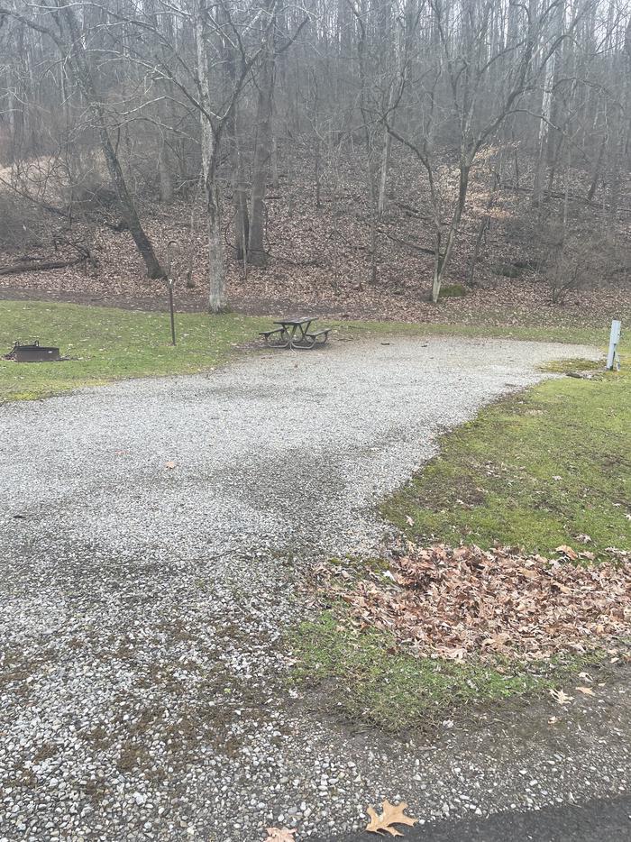 A photo of Site 007 of Loop  at Riffle Run Campground with Picnic Table, Fire Pit, Lantern Pole