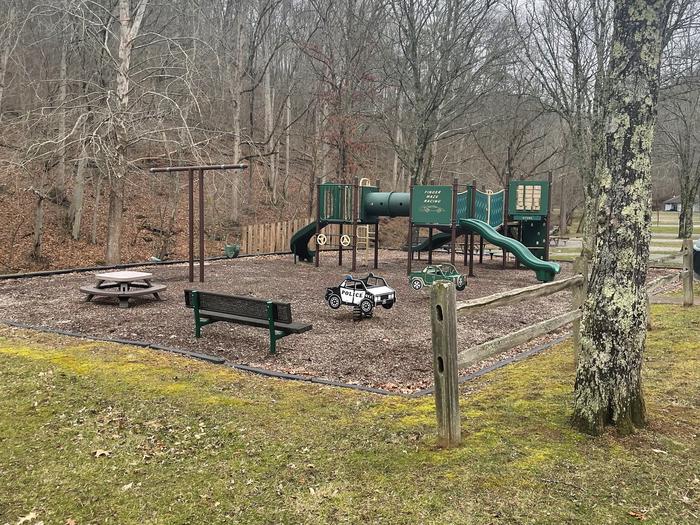 Playground located in the middle of Riffle Run Campground