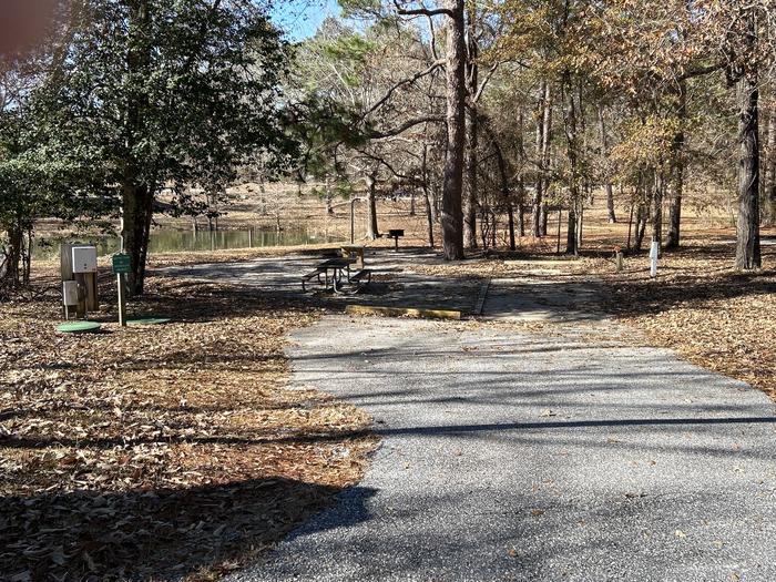 A photo of Site 003 of Loop OMIR at COTTON HILL with Picnic Table, Electricity Hookup, Sewer Hookup, Fire Pit, Shade, Full Hookup, Waterfront, Lantern Pole, Water Hookup