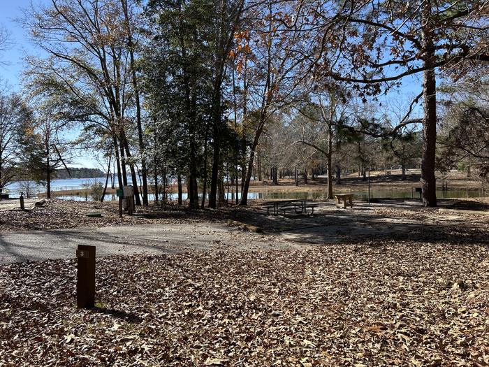 A photo of Site 003 of Loop OMIR at COTTON HILL with Picnic Table, Electricity Hookup, Sewer Hookup, Fire Pit, Full Hookup, Waterfront, Lantern Pole, Water Hookup