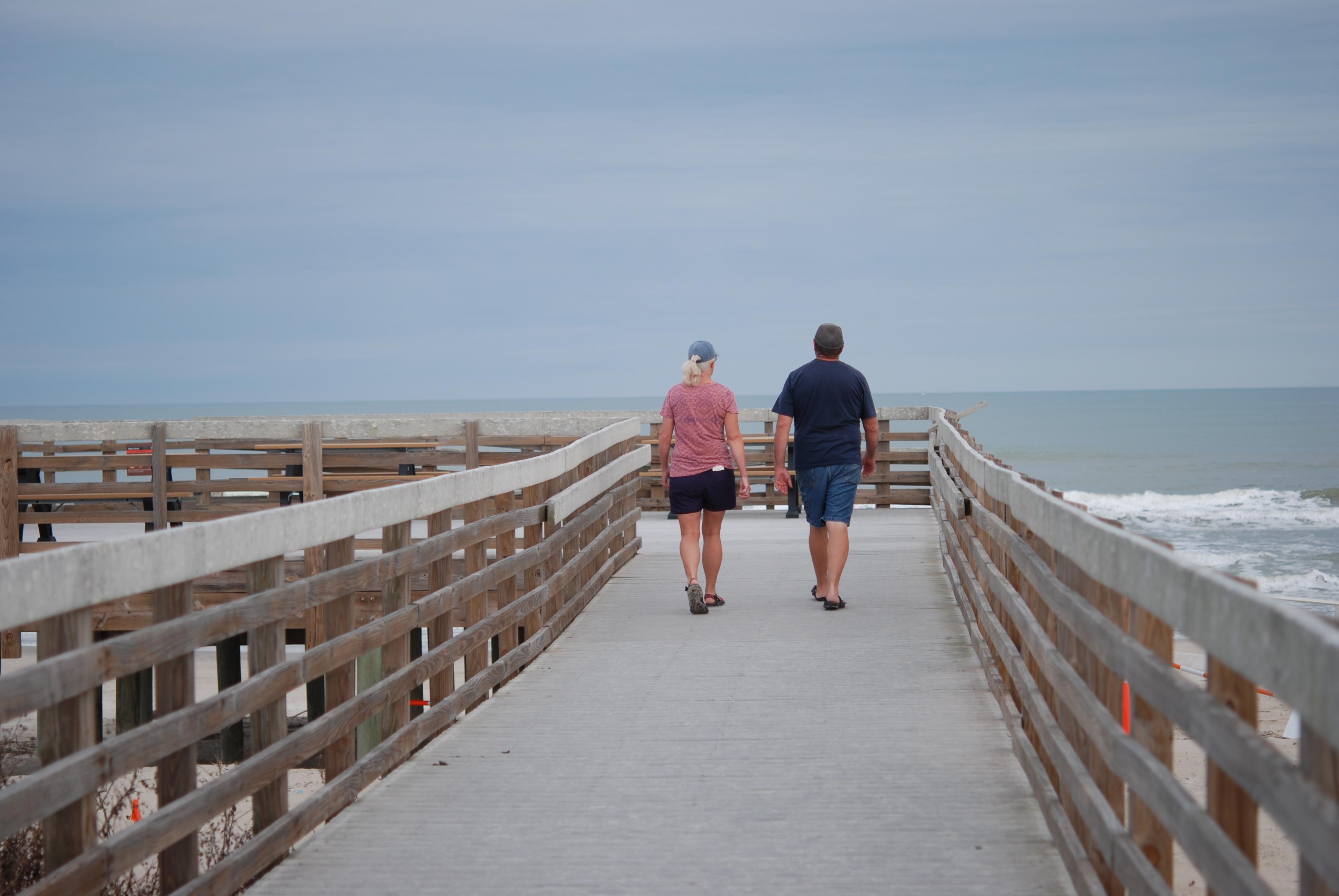 Boardwalk from campground to the beach