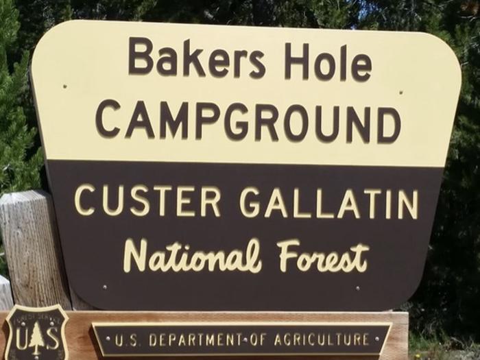 Bakers Hole Entry Sign