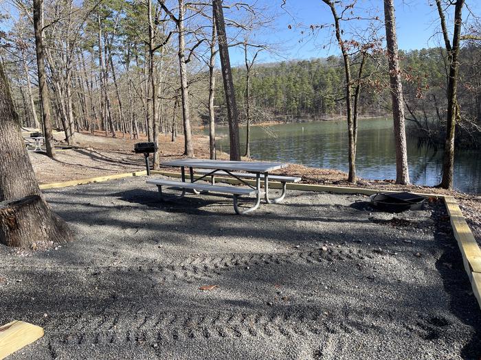 A photo of Site 07 of Loop A at Crystal Springs (AR) with Picnic Table, Fire Pit