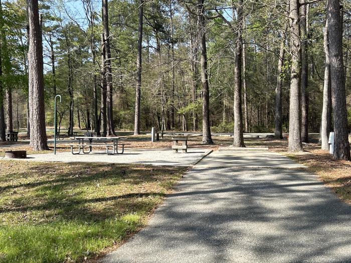 A photo of Site 079 of Loop CVIE at WHITE OAK (CREEK) CAMPGROUND with Picnic Table, Electricity Hookup, Full Hookup, Lantern Pole, Water Hookup