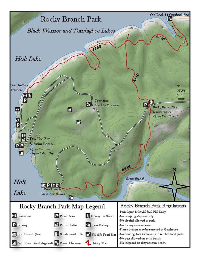Rocky Branch Day Use Park Map