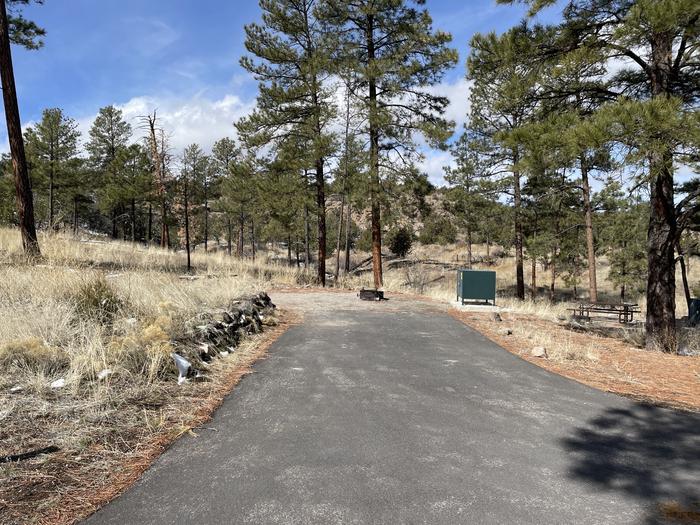 A photo of pull-in driveway at Site 48 of Loop Coyote  at JUNIPER CAMPGROUND