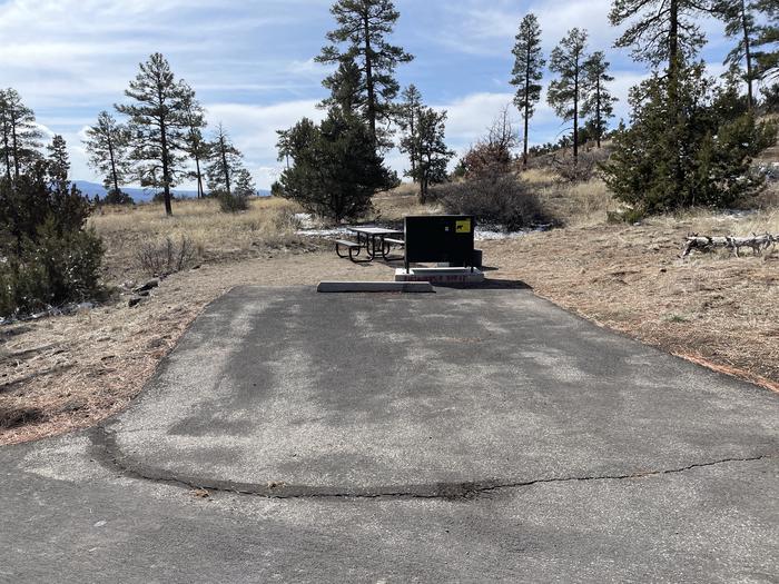 A photo of pull-in driveway at Site 46 of Loop Coyote  at JUNIPER CAMPGROUND