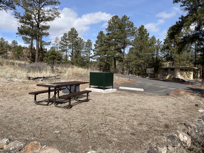 A photo of Site 46 of Loop Coyote  at JUNIPER CAMPGROUND with Picnic Table, Food Storage