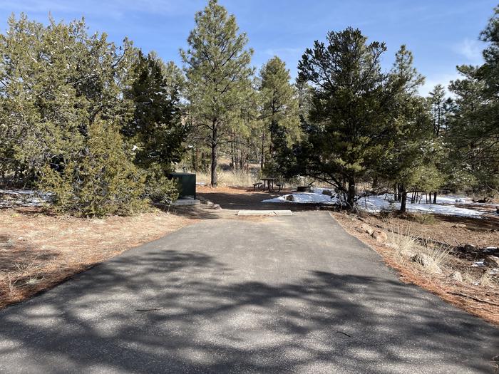 A photo of pull-in driveway at Site 44 of Loop Coyote  at JUNIPER CAMPGROUND