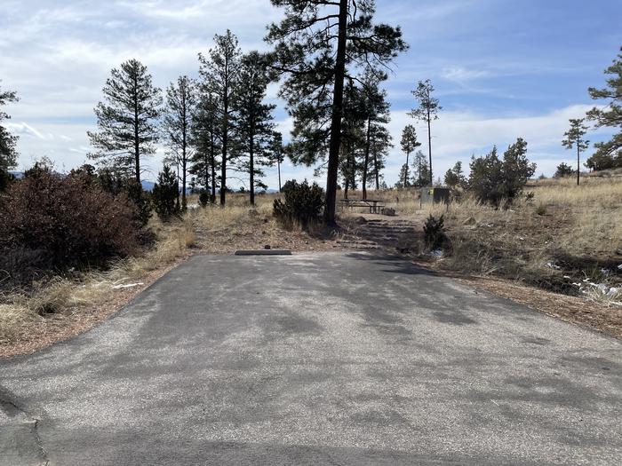 A photo of pull-in driveway at Site 43 of Loop Coyote  at JUNIPER CAMPGROUND