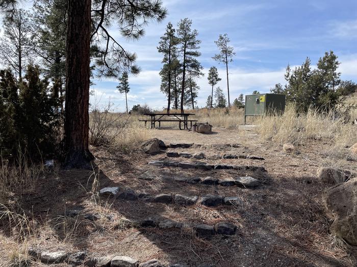 A photo of Site 43 of Loop Coyote  at JUNIPER CAMPGROUND with Picnic Table, Fire Pit, Food Storage