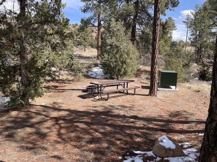 A photo of Site 55 of Loop Coyote  at JUNIPER CAMPGROUND with Picnic Table, Food Storage