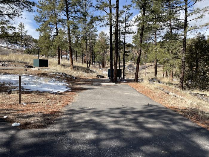 A photo of pull-in driveway at Site 49 of Loop Coyote  at JUNIPER CAMPGROUND