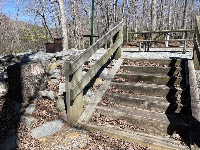 A photo of Site 55 of Loop RIGH at LONGWOOD PARK with Picnic Table, Fire PitA photo of Site 55 of Loop RIGH at LONGWOOD PARK with Picnic Table, Fire Pit and steps.