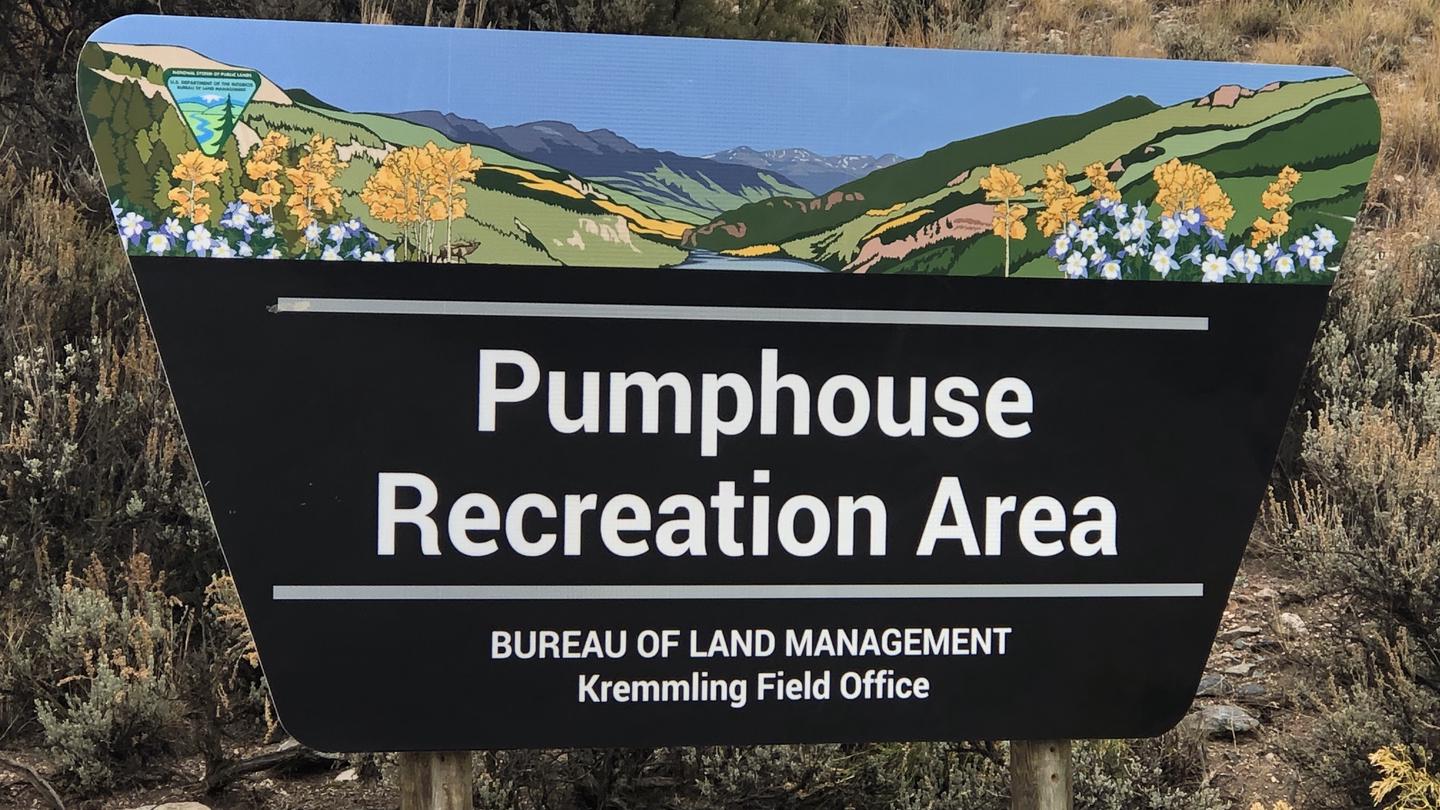 Pumphouse Recreation Area Entry Sign