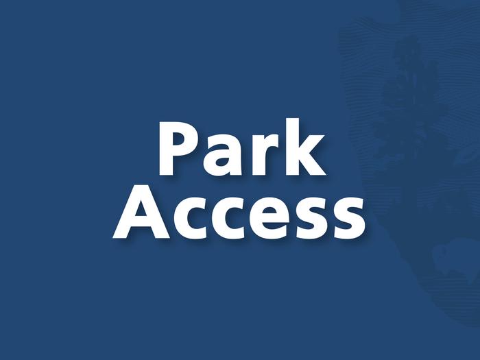 Graphic with a blue background and white text that reads "Park Access."Graphic for Park Access Timed Entry Permit Reservations