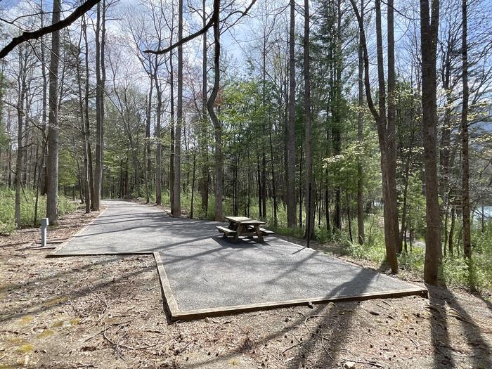 A photo of Site 017 of Loop A at INDIAN BOUNDARY with Picnic Table, Electricity Hookup, Fire Pit
