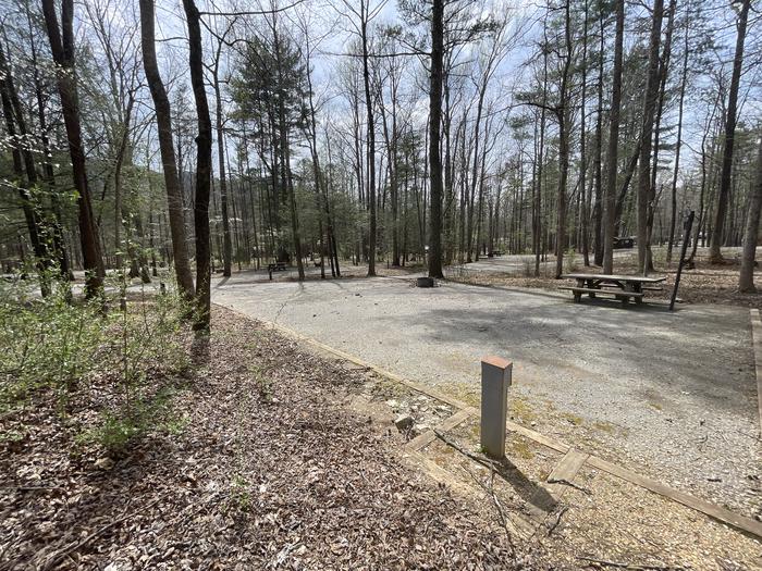 A photo of Site 054 of Loop C at INDIAN BOUNDARY with Picnic Table, Electricity Hookup, Fire Pit, Tent Pad, Lantern Pole