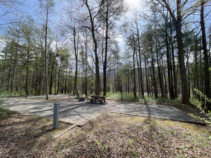 A photo of Site 018 of Loop A at INDIAN BOUNDARY with Picnic Table, Electricity Hookup, Fire Pit