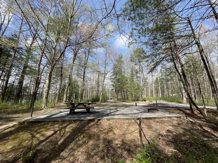 A photo of Site 019 of Loop A at INDIAN BOUNDARY with Picnic Table, Electricity Hookup, Fire Pit