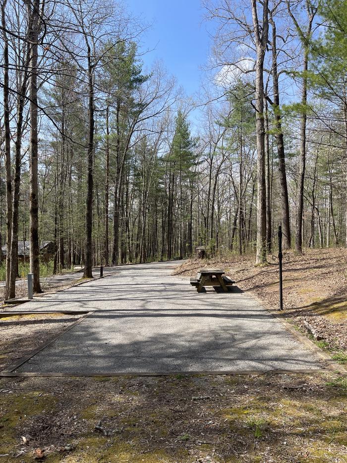 A photo of Site 005 of Loop A at INDIAN BOUNDARY with Picnic Table, Electricity Hookup, Fire Pit, Tent Pad, Lantern Pole